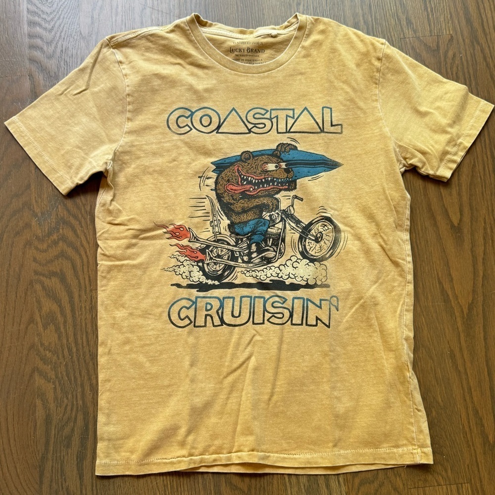 Lucky Brand Coastal Cruisin' Graphic Tee - Tan - Picture 3 of 6